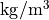{\rm kg}/{\rm m}^3