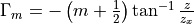 \Gamma_m = -\left(m+\frac{1}{2}\right)\tan^{-1}\frac{z}{z_x}
