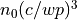 n_0(c/wp)^3
