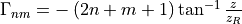 \Gamma_{nm} = -\left(2n+m+1\right)\tan^{-1}\frac{z}{z_R}