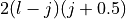 2(l-j)(j+0.5)
